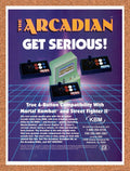 1994 The Arcadian Mortal Kombat Arcade Stick Original Ad v1
