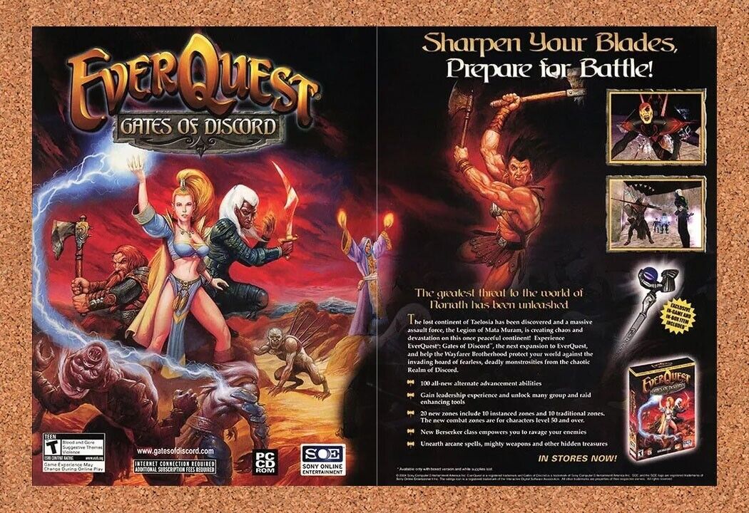 2006 EverQuest Gates Of Discord PC Original Ad