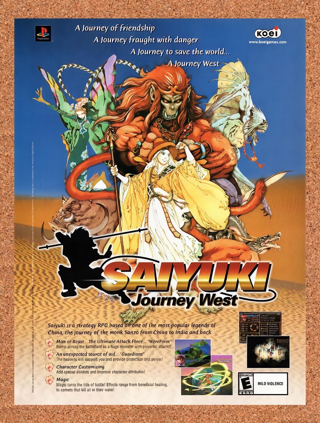 2001 Saiyuki Journey West PS1 Original Ad v1