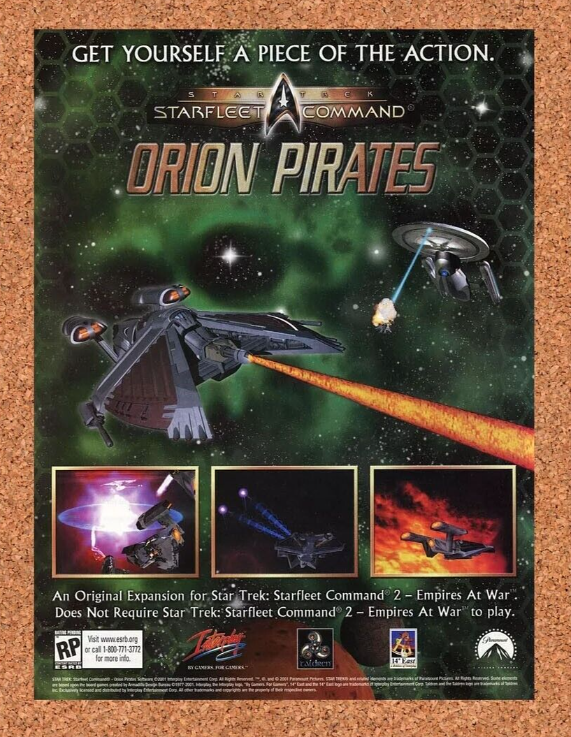 2003 Star Trek Starfleet Command Orion Pirates PC Original Ad v1
