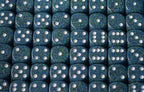 Sea Speckled 16mm D6 Pipped | Green/Blue/White (sold per die) - 