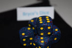 Twilight Speckled 16mm D6 RPG Chessex Dice Blue/ Yellow - 