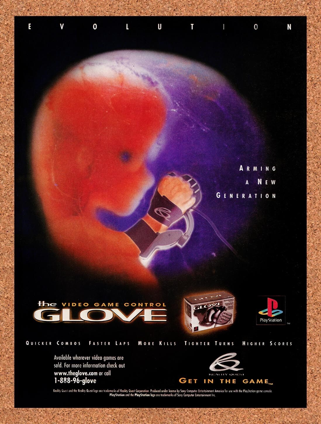 1998 Video Game Control Glove PS1 Original Ad v3