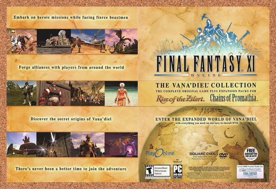 2006 Final Fantasy XI Online Vanadiel PC Original Ad
