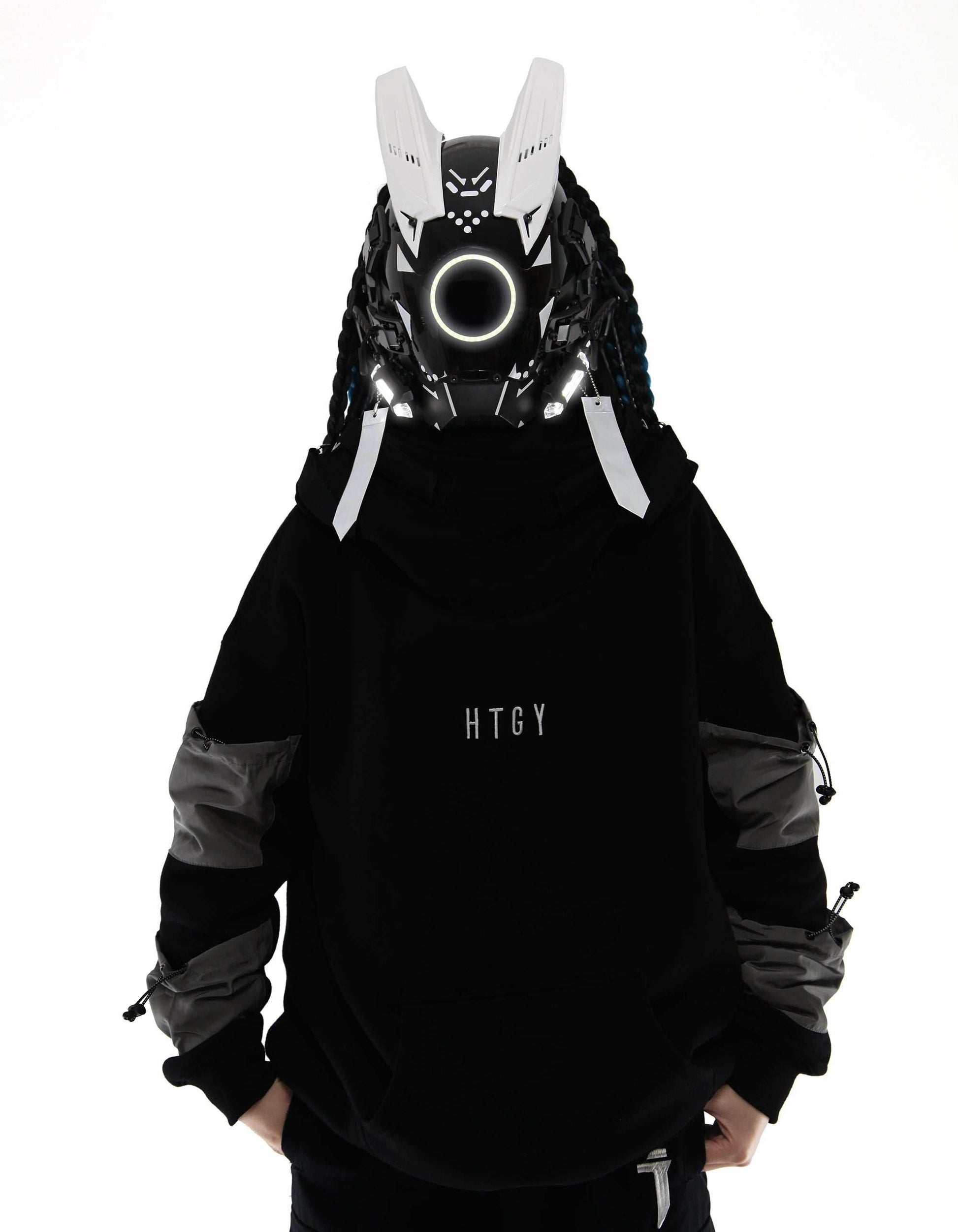 D-Ci White Tech Mask (With Braids) - 