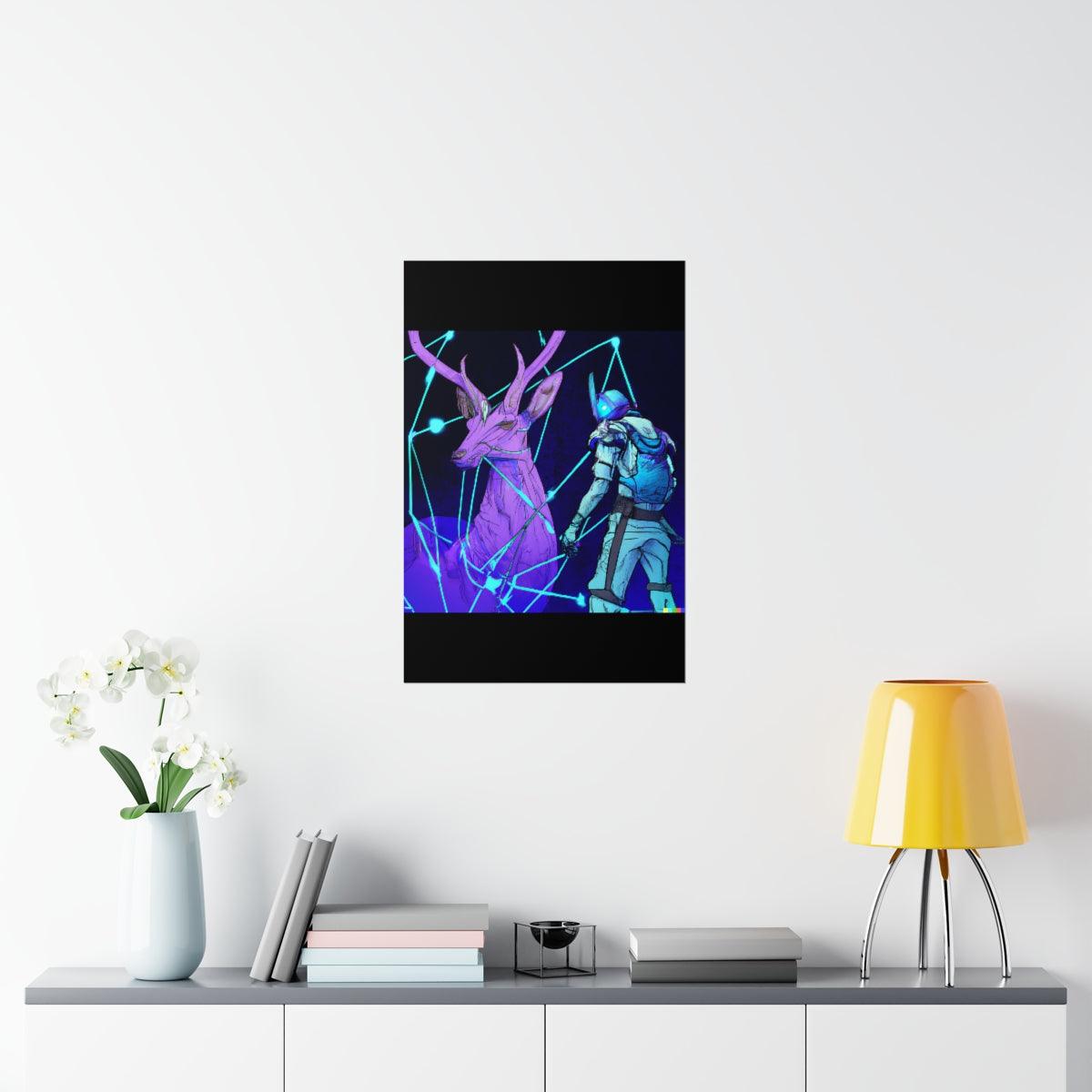 Cyberpunk deer hunting Posters