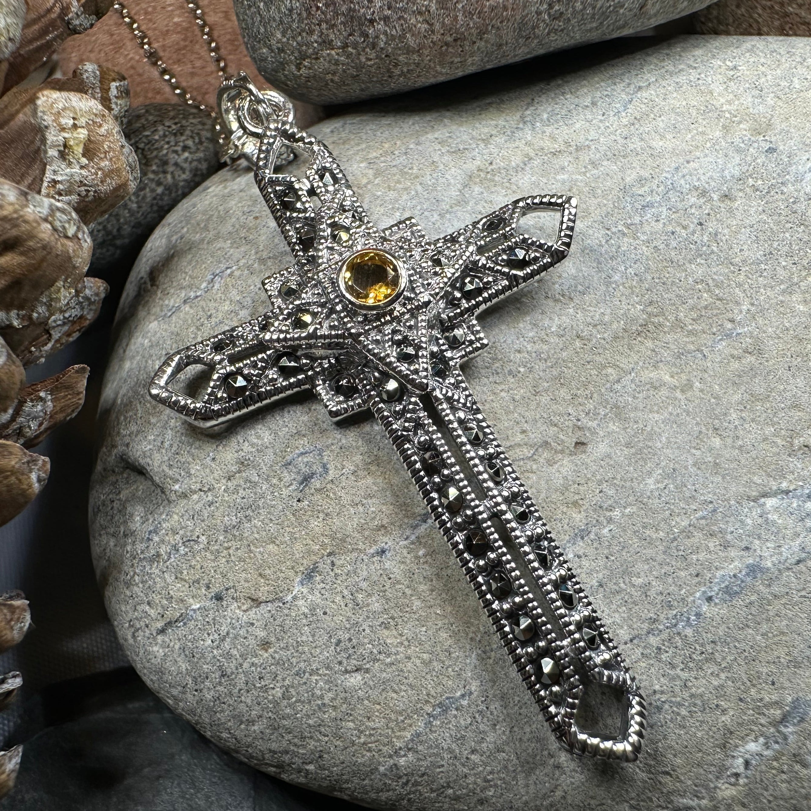Open Weave Celtic Cross Necklace
