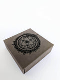 Dragon Circle - D&D - Vegan Leather Dice Box - Grey