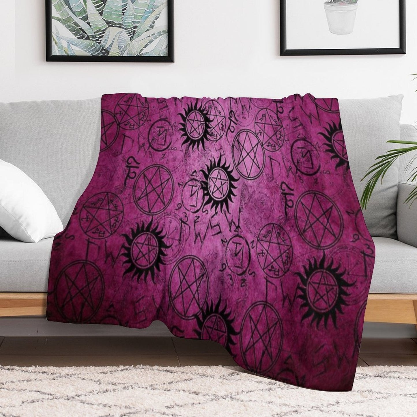 Supernatural Dark Pink Throw Blanket