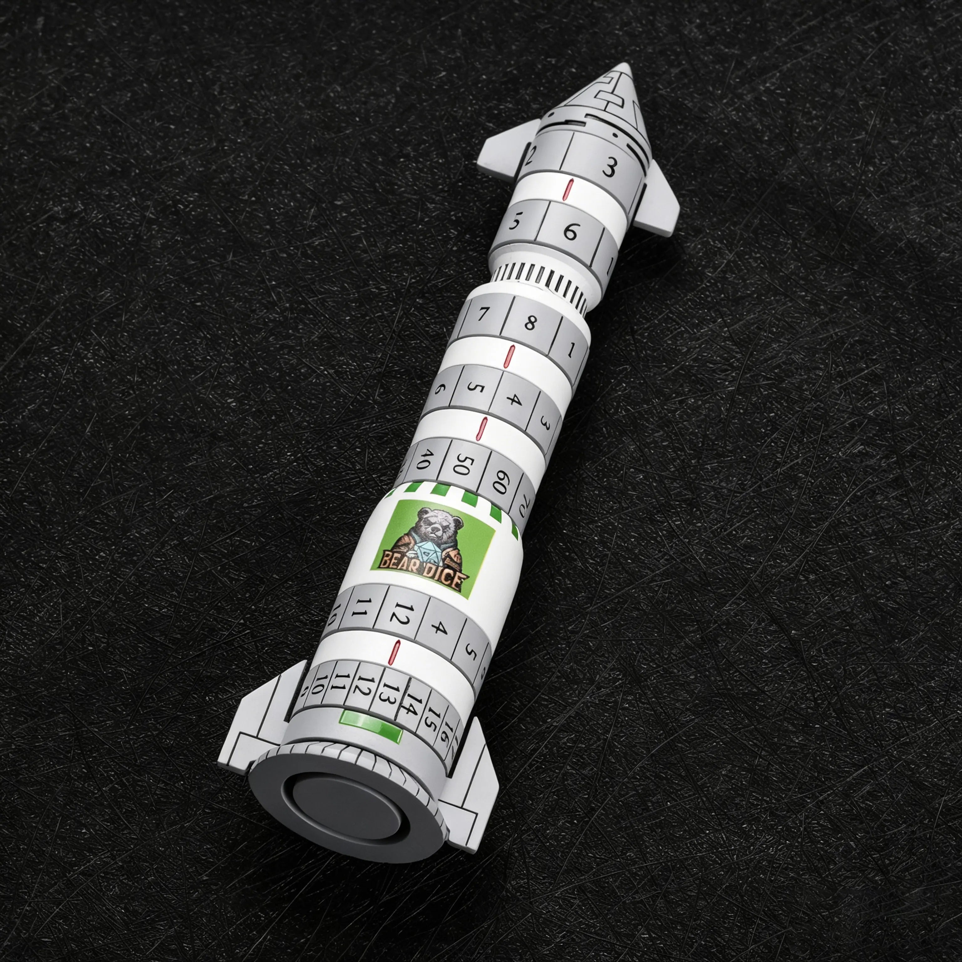 Kickstarter Dice - Metal Rocket Dice 7-in-1 Spinning Metal Dice Set