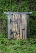 Tiny Fairy Door Medieval Strap Hinge with Bronze Finish - Set of 2