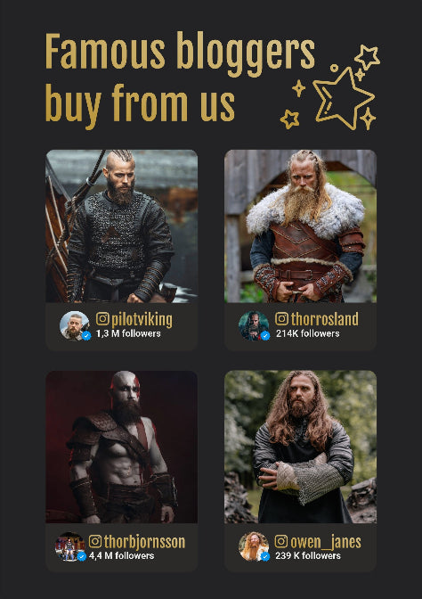 Floki leather shin guards (Vikings)