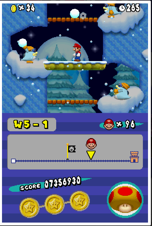 Newer Super Mario Bros DS V1.16 NDS Nintendo DS ROM Hack Video Game