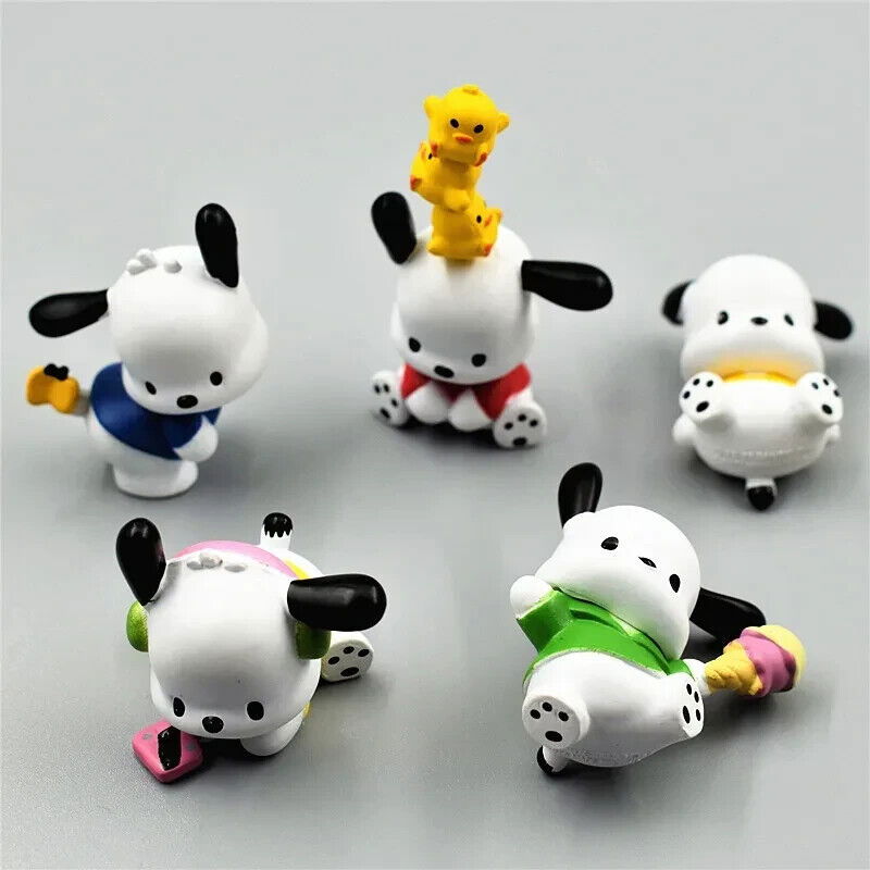 5 Pcs Set Sanrio Danshi Figure, Kawaii Pochacco Melody Figurine, Anime 1.5 in