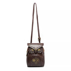 Steampunk Owl Design Crossbody Bag