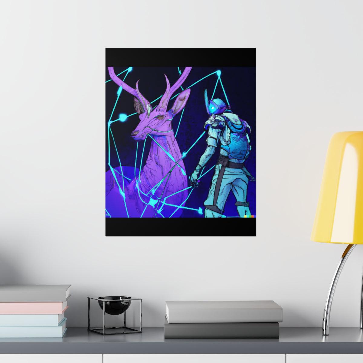 Cyberpunk deer hunting Posters