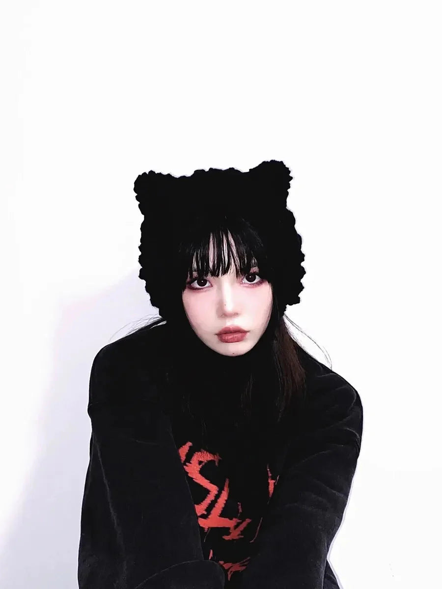 'Babe Bear' Knitting Ear Muff Winter Hat