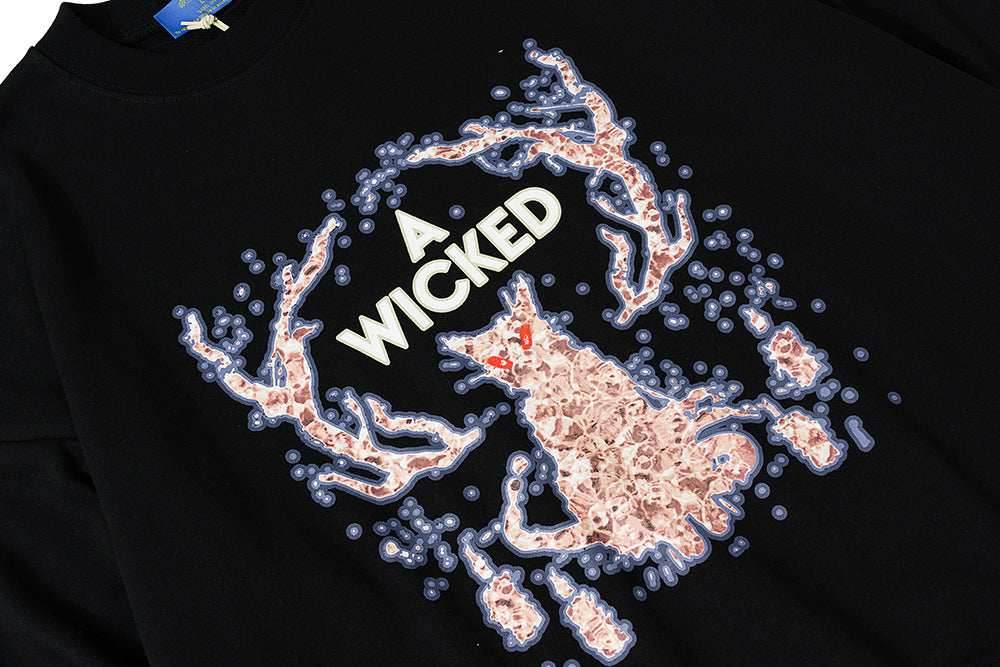 A Wicked Cat Crew - Black / S