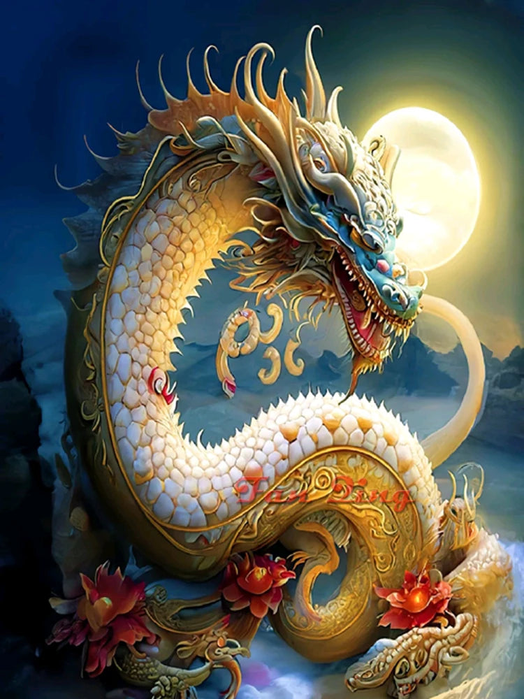 5D DIY Diamond Painting Fantasy Animal Dragon Full Diamond Mosaic Art Embroidery Cross Stitch Kits Home Decor A130