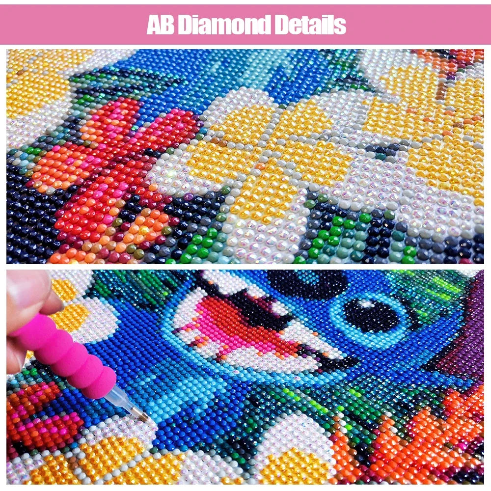 5D DIY Japanese Cherry Diamond Painting AB Drills Mosaic Diamond Embroidery Landscape Rhinestone Handmade Gifts Home Decor