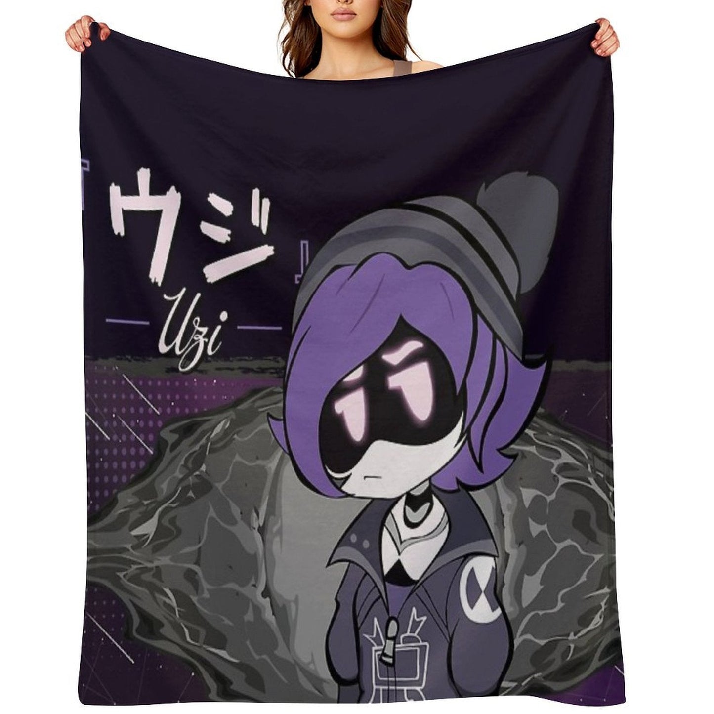 Uzi Doorman Skyness  Murder Drones Throw Blanket