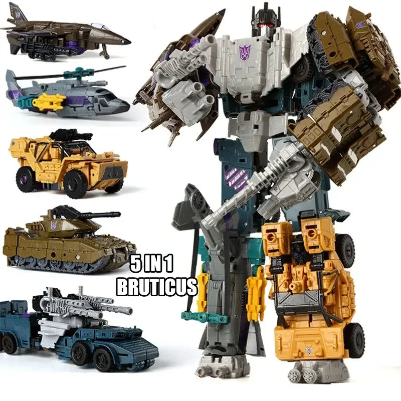 5in1 Combiners Bruticus G1 Transformation Action Figure Toy Brawl Swindle Onslaught Model Deformation Car Robot KO