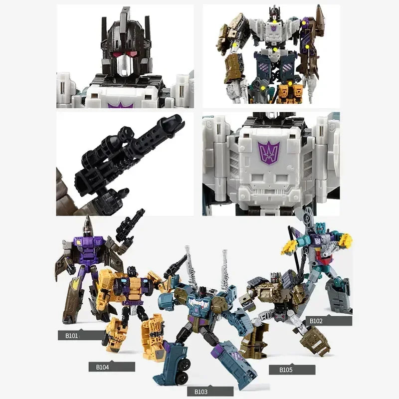 5in1 Combiners Bruticus G1 Transformation Action Figure Toy Brawl Swindle Onslaught Model Deformation Car Robot KO