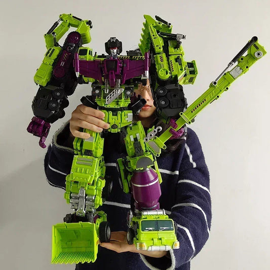 6 IN 1 NBK 42CM Devastator Toy Transformation KO Robot Car combination Action Figure excavator Blender Model Kid NO BOX