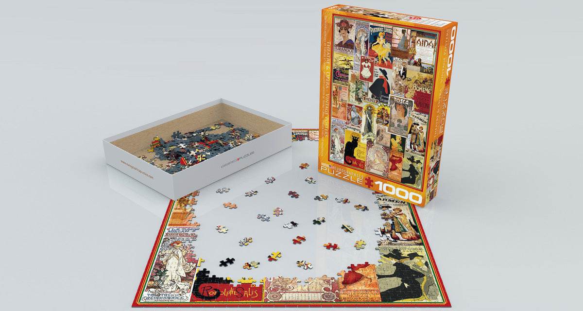 Puzzle: Vintage Art Collages - Theater & Opera Vintage Posters - 