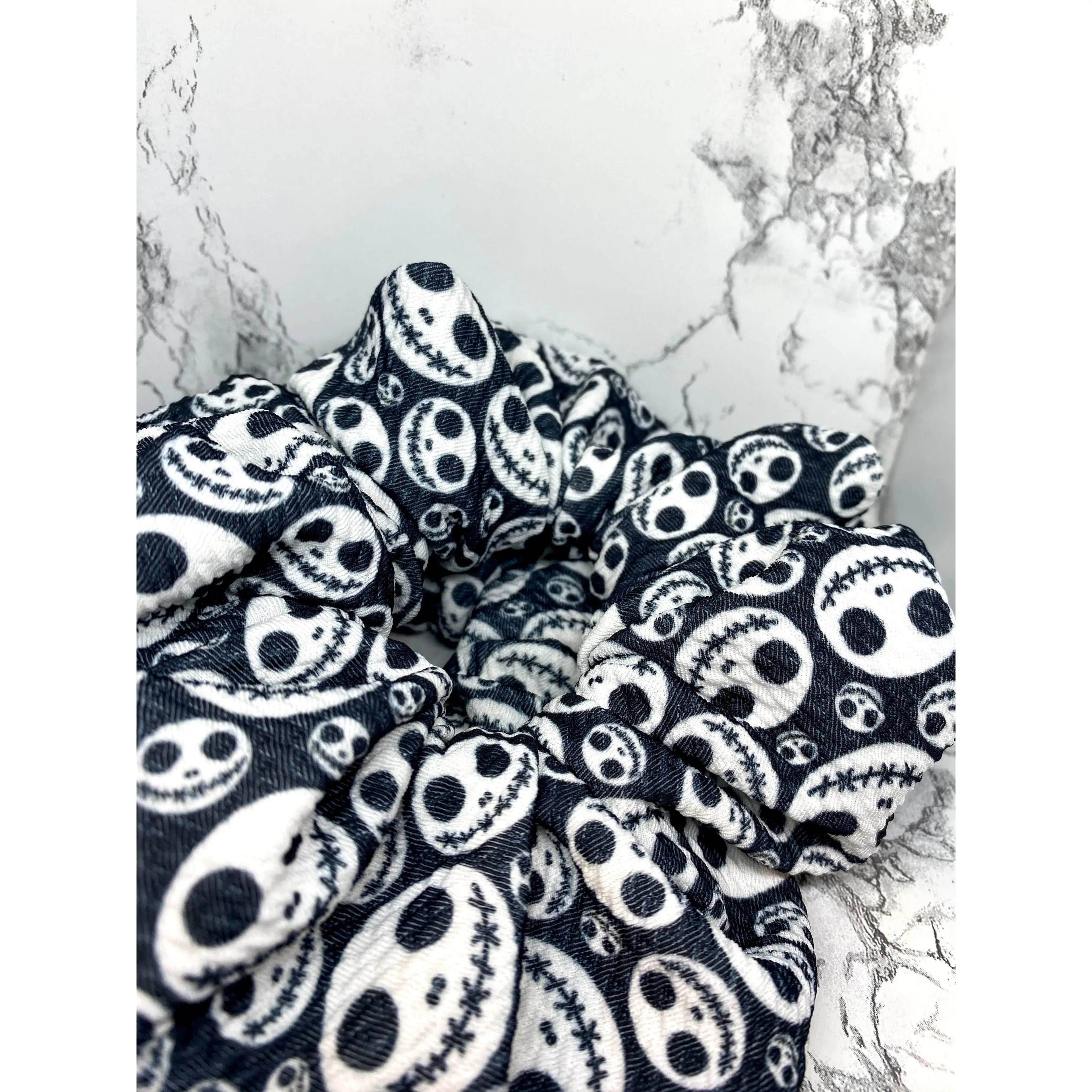 Jack Face Halloween Bullet Scrunchie - 