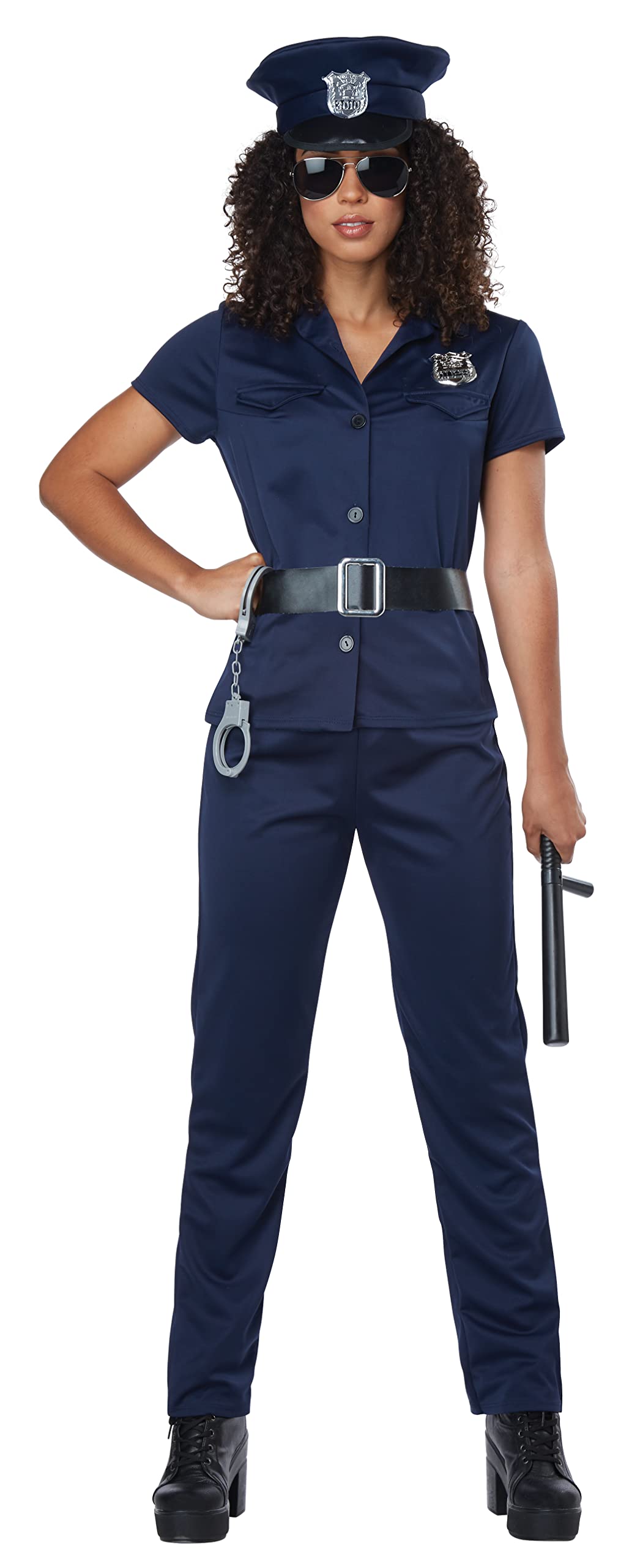 Police Woman Costume - Women's Officer Uniform with Hat and Accessories