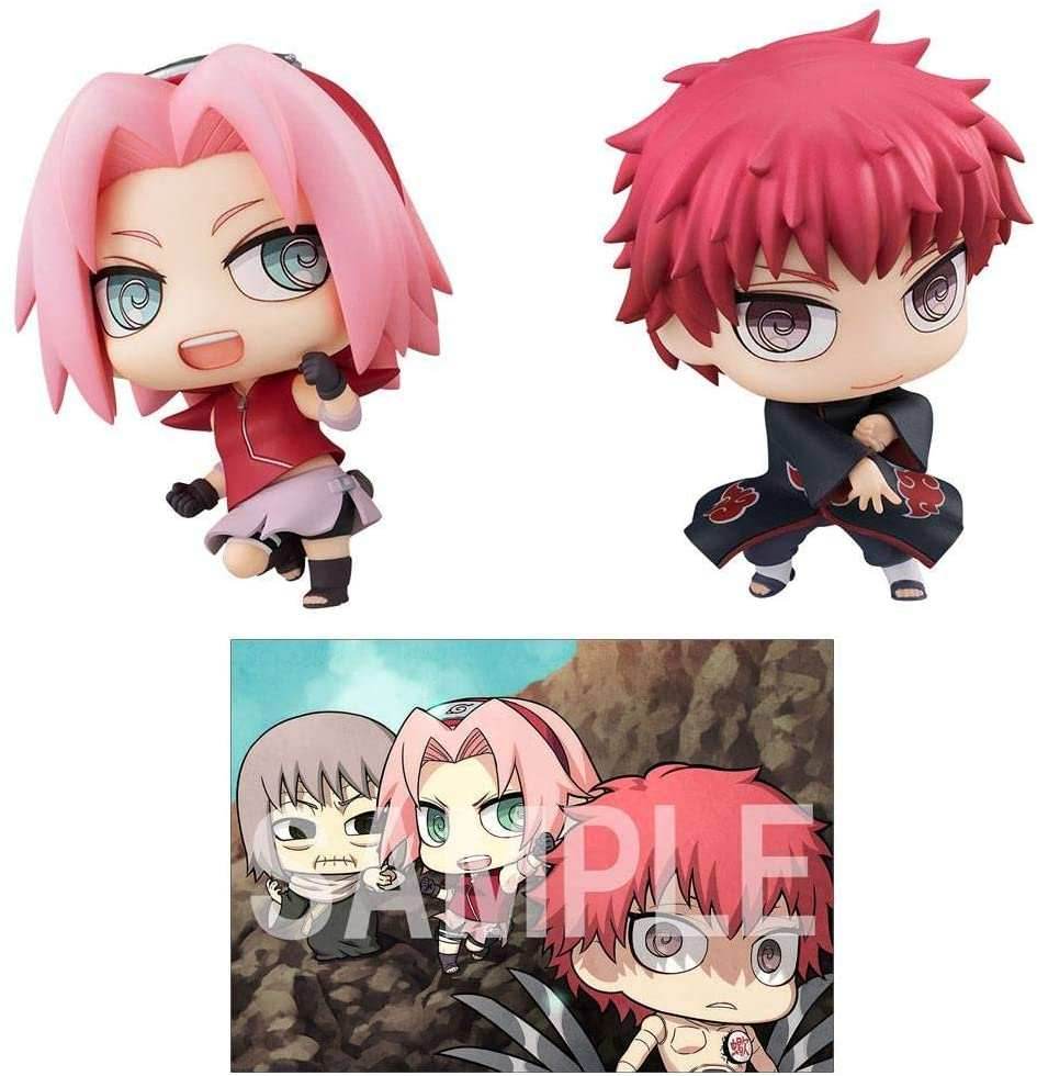 Megahouse Chimimega Buddy Series Naruto Shippuden Haruno Sakura & Sasori Set Figure - 