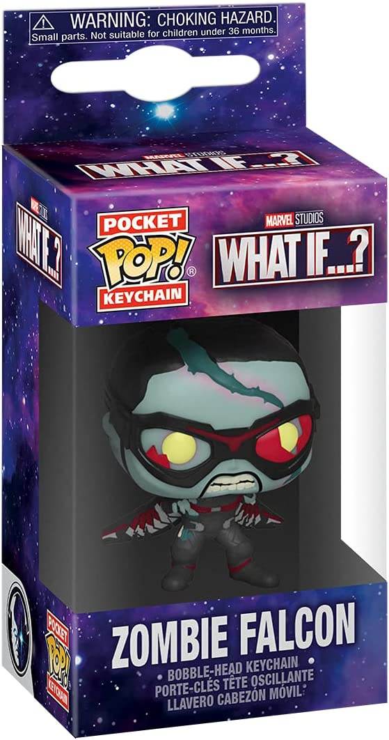 Funko Pop! Keychain Marvel What If? - Zombie Falcon Vinyl Figure - 