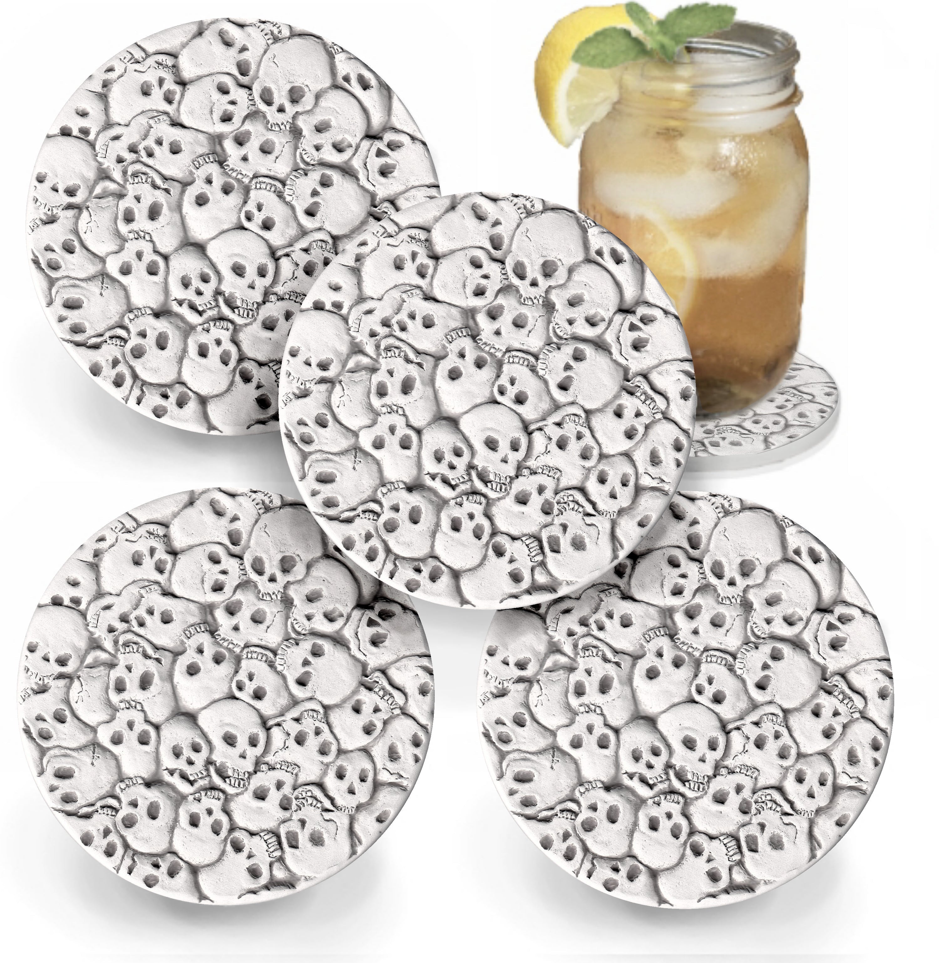 Little Skulls Drink Coasters
