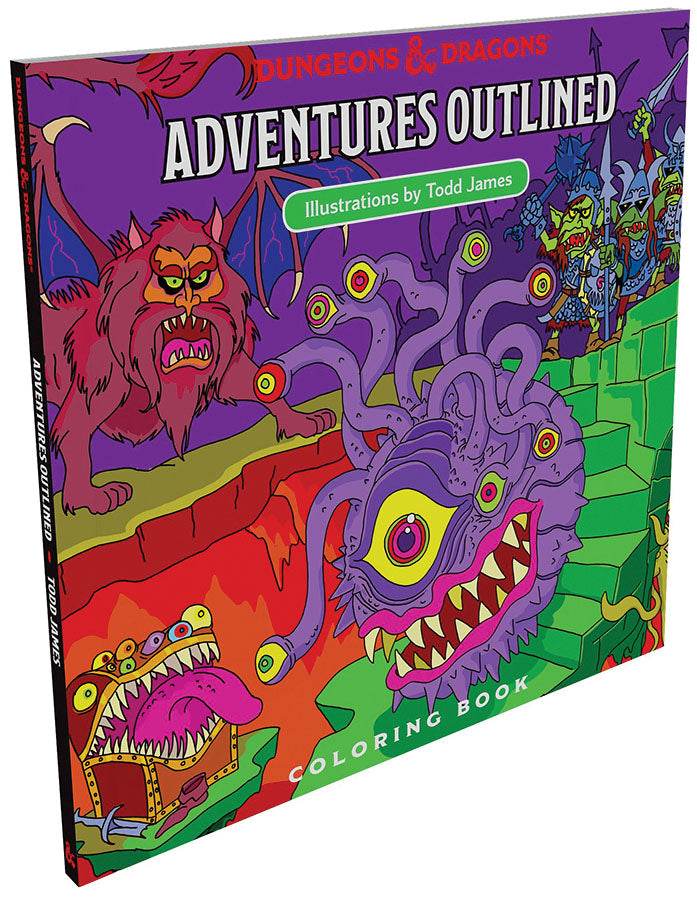 Dungeons & Dragons - Adventures Outlined Coloring Book - 