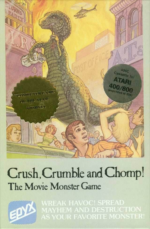 Crush, Crumble, and Chomp! (Atari 400/800) - Game Only
