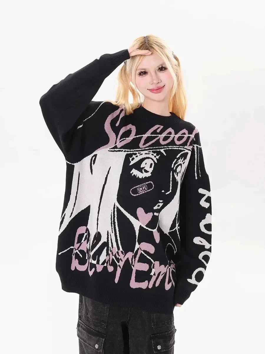 'Manga Girl‘ Anime Girls Streetstyle Oversized Sweater