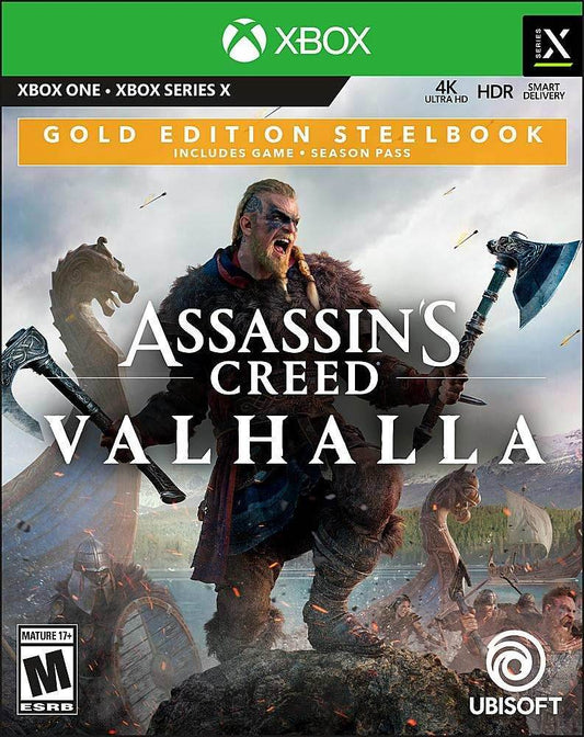 Assassin's Creed Valhalla [Gold Edition Steelbook] (Xbox One/Xbox Series X) - Game Only