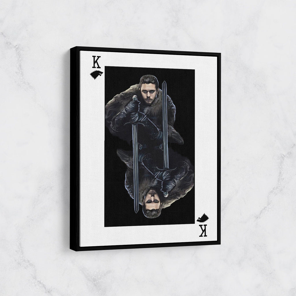 Jon Snow King Card Canvas Wall Art, GOT, Aegon Targaryen, GOT Decor