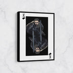 Jon Snow King Card Canvas Wall Art, GOT, Aegon Targaryen, GOT Decor