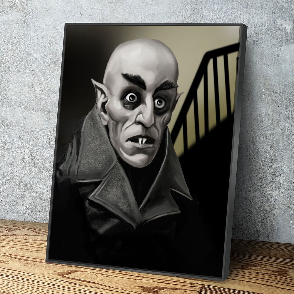 Dracula, Nosferatu Count Orlok, Vampire Canvas Wall Art, Nosferatu Print, Movie Home Decor, Bram Stoker, NOS4A2