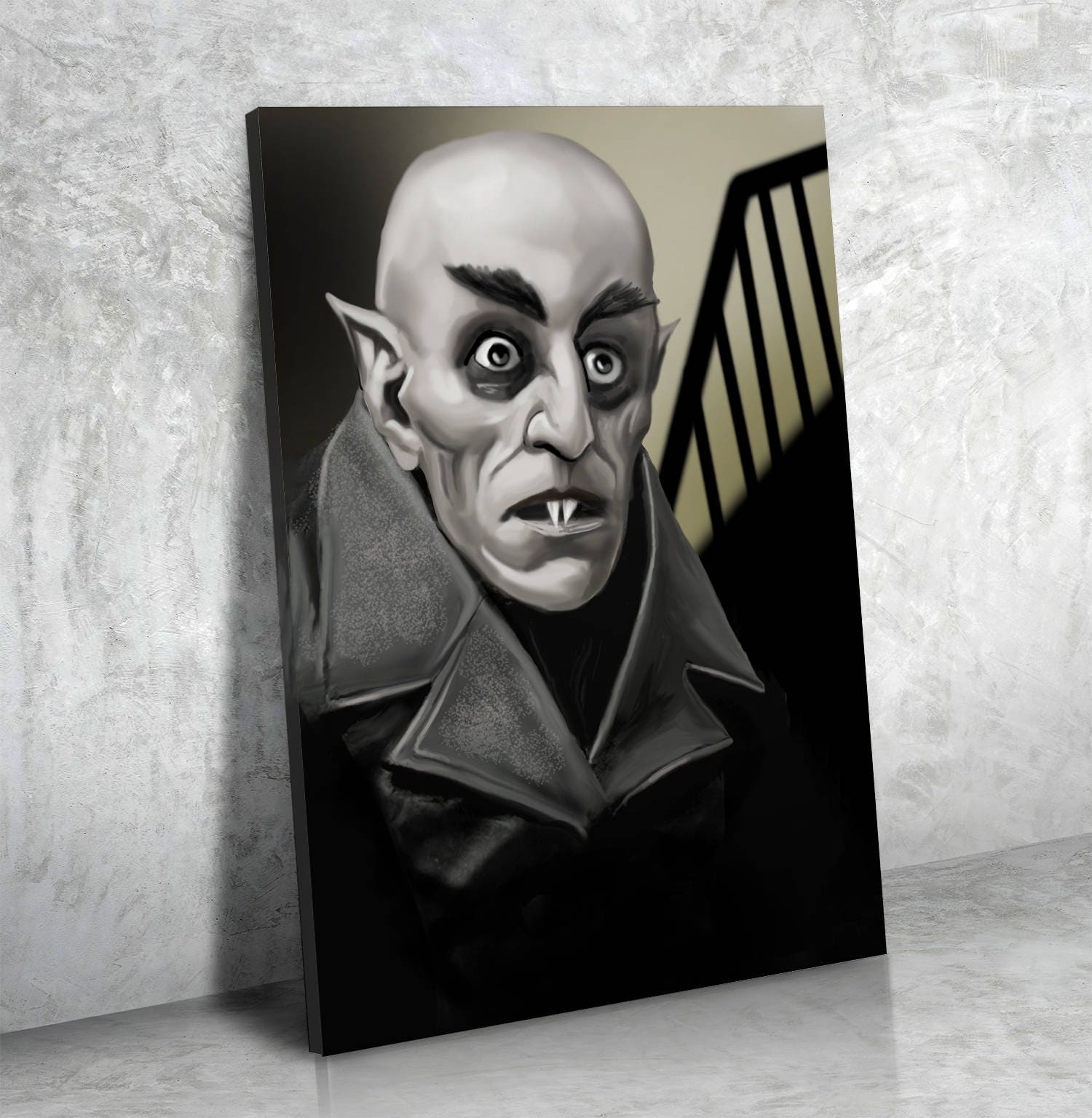Dracula, Nosferatu Count Orlok, Vampire Canvas Wall Art, Nosferatu Print, Movie Home Decor, Bram Stoker, NOS4A2