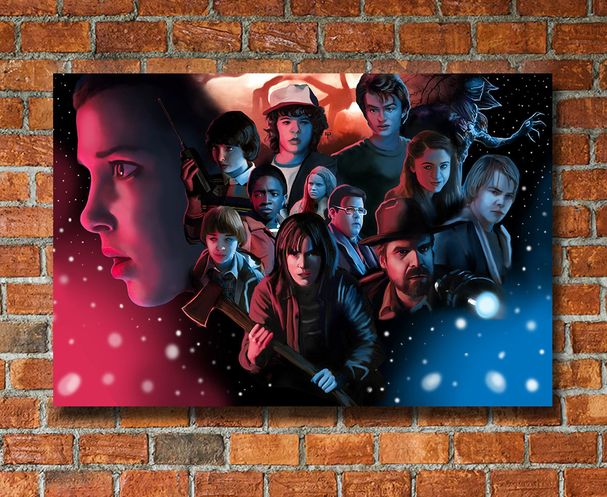 Stranger Things Crew Canvas Wall Art