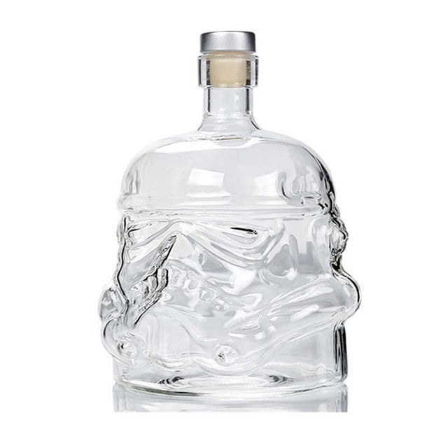 650ml Star Wars White Soldier Glass Jug Storm Trooper Spirit Bottle Empty Crystal Wine Glass Bottle Glass Cup Home Bar Tools