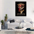 Pirate Decor, Time Flies When You're Having Rum Canvas Wall Art, Perfect For Man Cave, Man Cave Decor, Bar Decor, Pirate Art, Pirate Decor