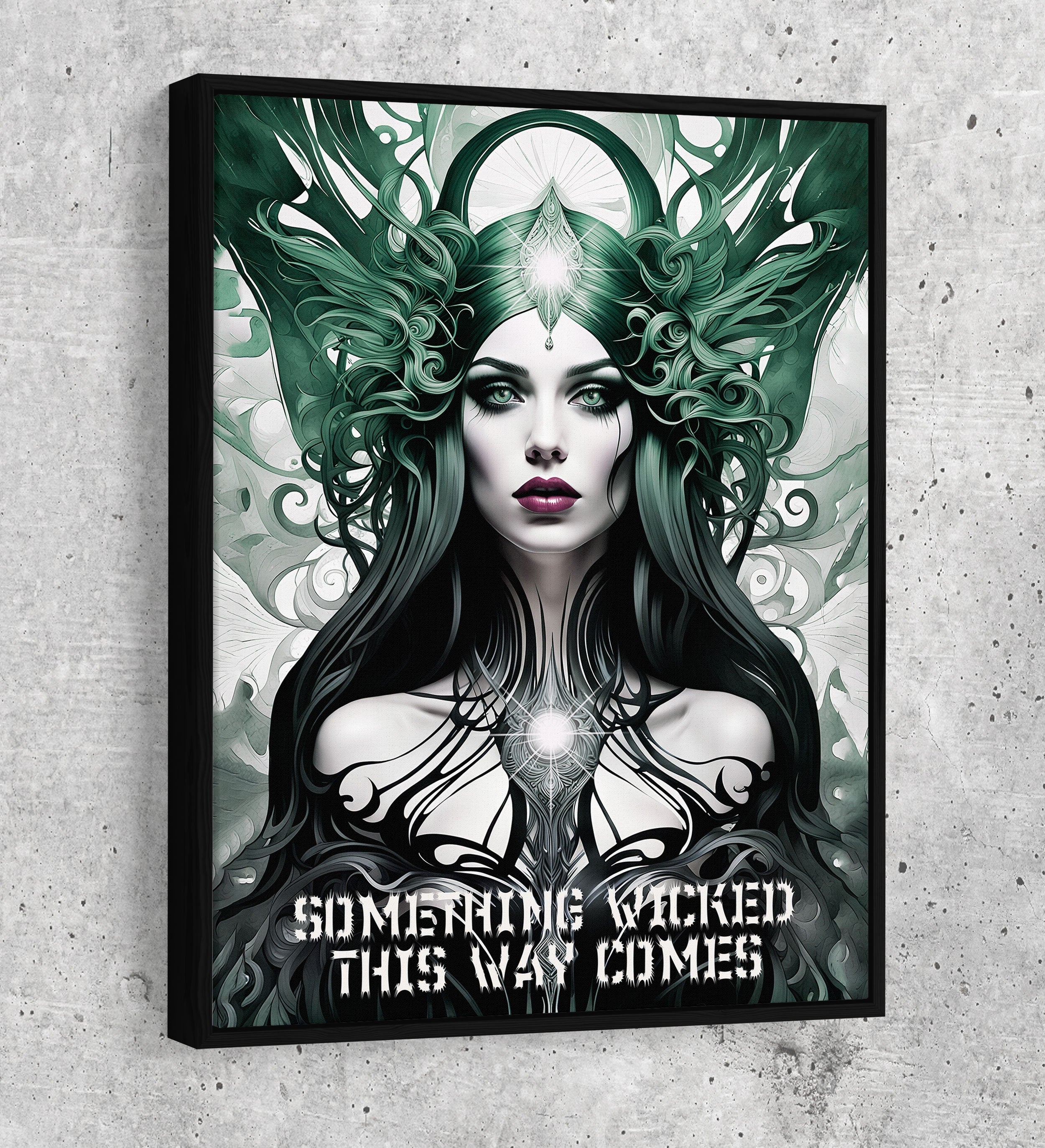 Something Wicked This Way Comes Canvas Wall Art, Dark Fantasy Art, Fantasy Decor, Witch Decor