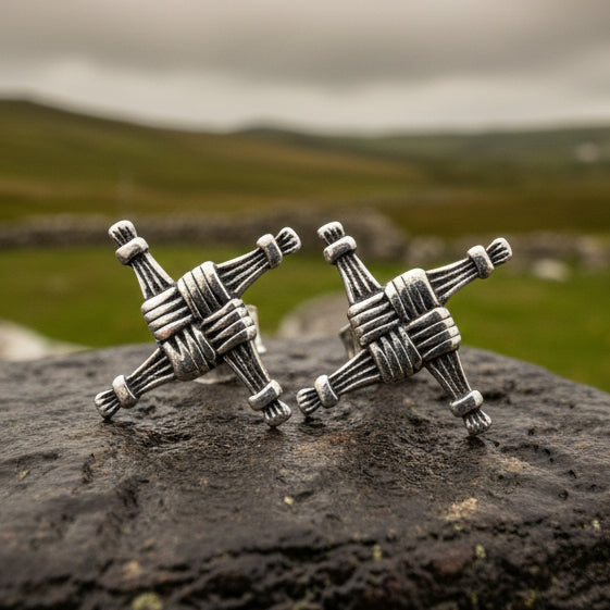 Saint Brigid's Cross Post Earrings