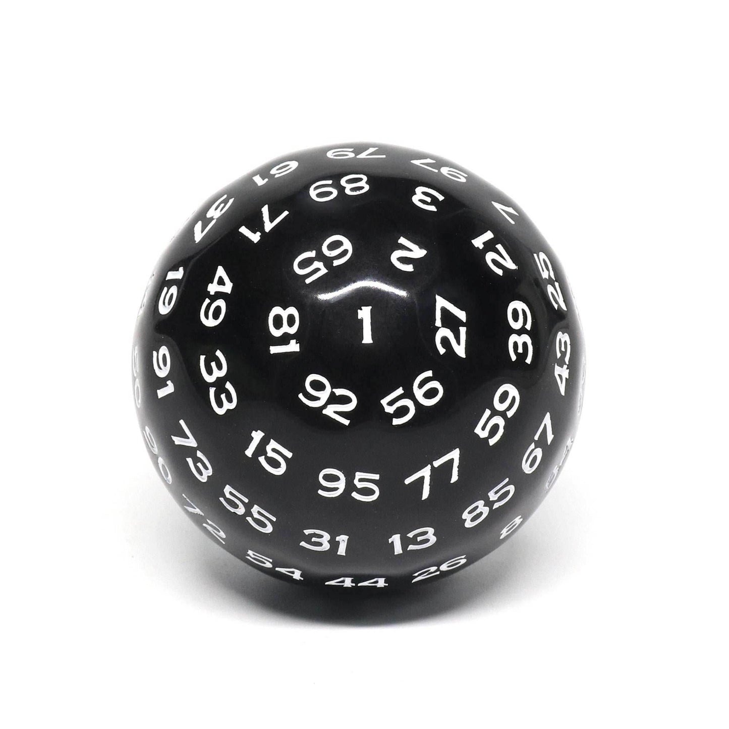 D100-Black Opaque w/white Numbers - 