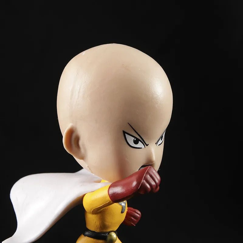 6Pcs One Punch Man Chibi Anime Figures, Saitama Genos Garou Bang Tatsumaki Mumen Rider Metal Knight, OPM Collection Set