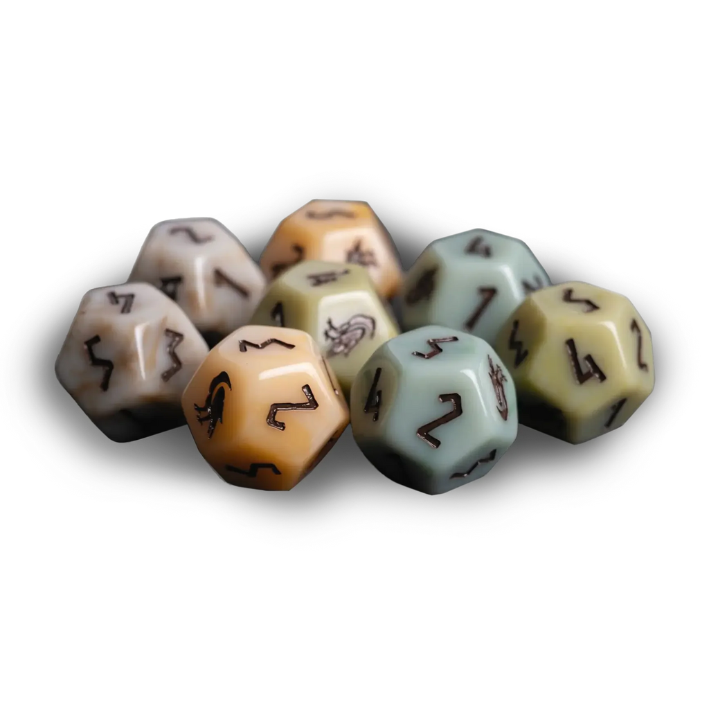 River Pebble Dice (8) - Legend in the Mist